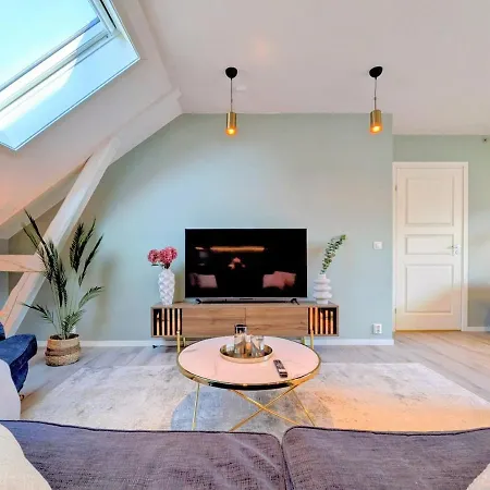 Penthouse In The Middle Of The Center - 5 Bedrooms - Fully Furnnished And Equipped - Parking Apartament Skien